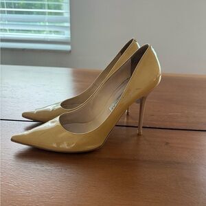 Jimmy Choo Anouk Patent Leather Heels in Nude size 40